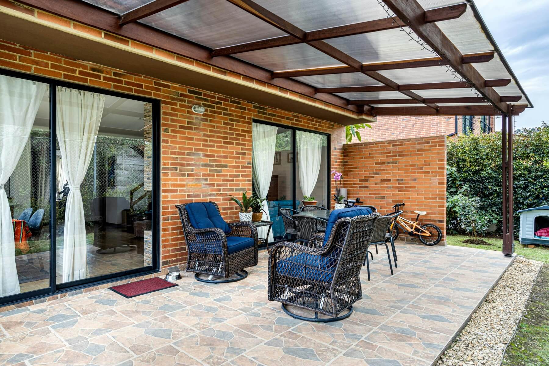 Family garden with covered patio in Mickleover